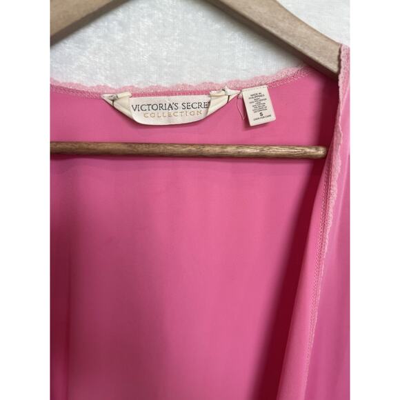 Vintage Victoria's Secret Lace Satin Penquoir Robe Cami Slip Dress Size S Set - Picture 8 of 16